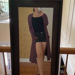 Long purple Aeropostale cardigan